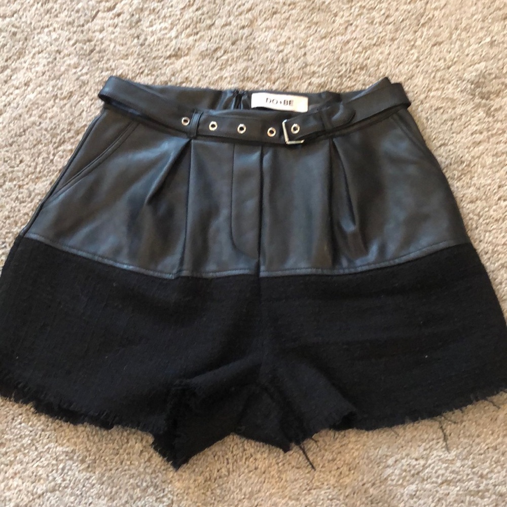 Leather shorts